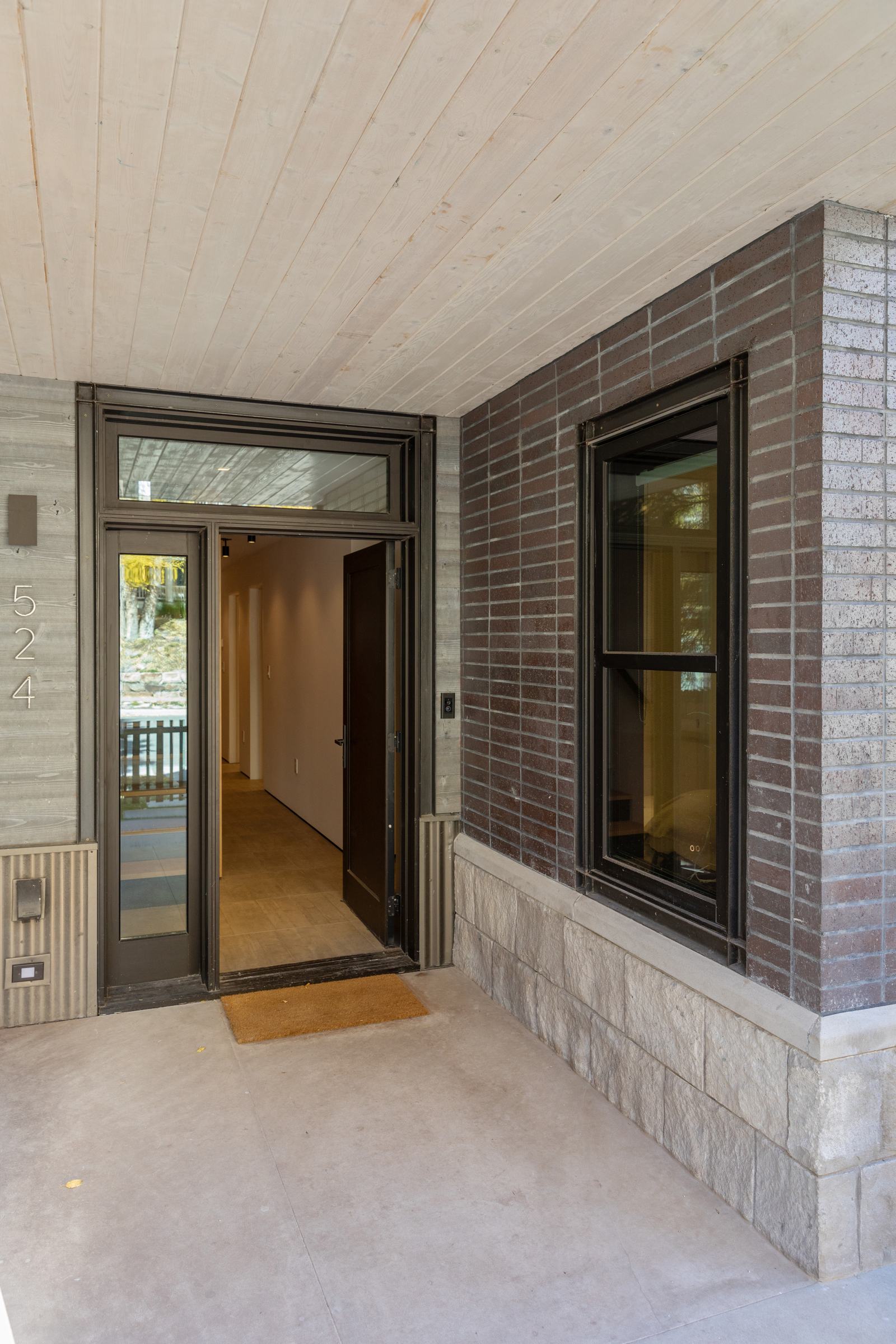 Entry at 524 East Columbia Avenue, built by UltraBuilders in Telluride, Colorado